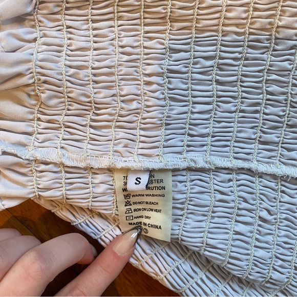 White Smocked Tube Top - Picture 3 of 6